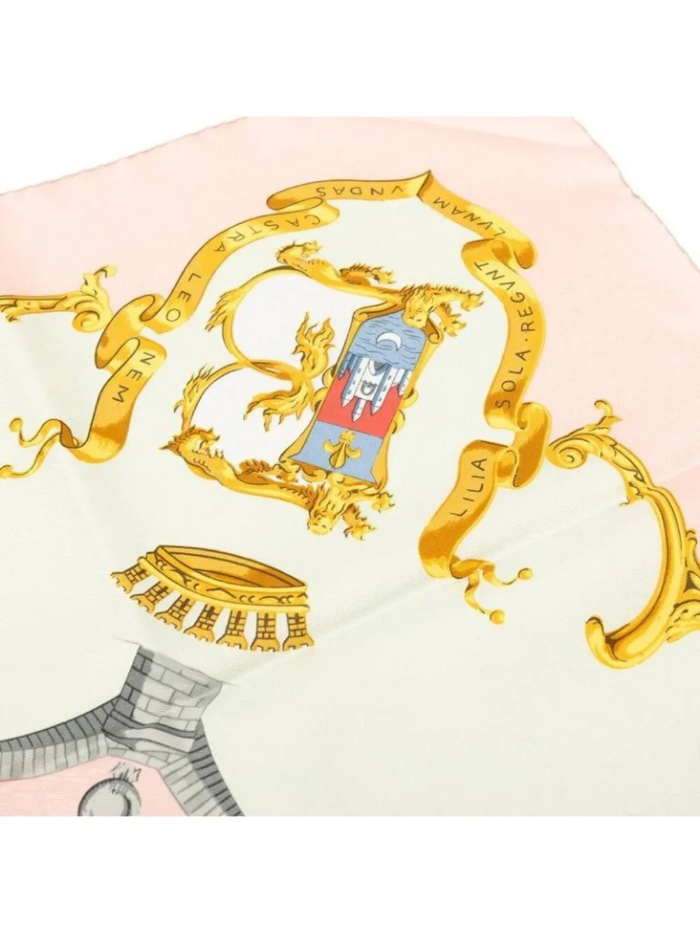 Hermes Carre 90 Bordeaux Porte Oceane City Entrance Scarf Pink Multicolor Silk - Picture 5 of 8